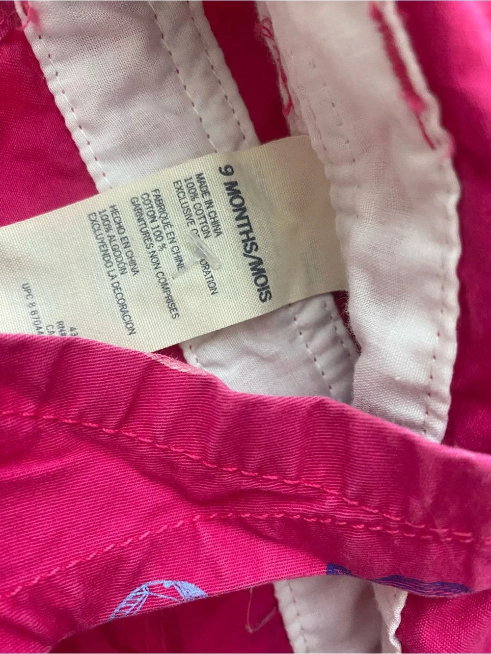 OshKosh B'gosh Bright Pink Hot Air Balloon Print Overalls